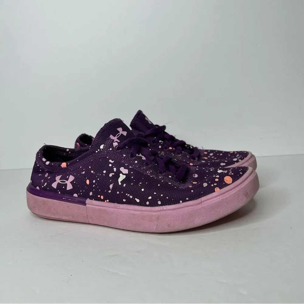 Under Armour Kids' Purple and Pink Sneakers 4Y